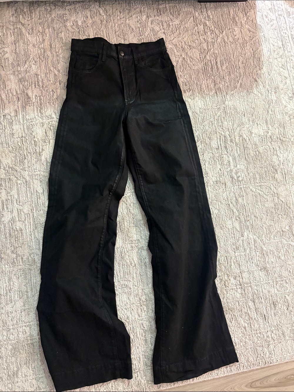 Joe's Jeans Black Wide-Leg High-Rise Jeans